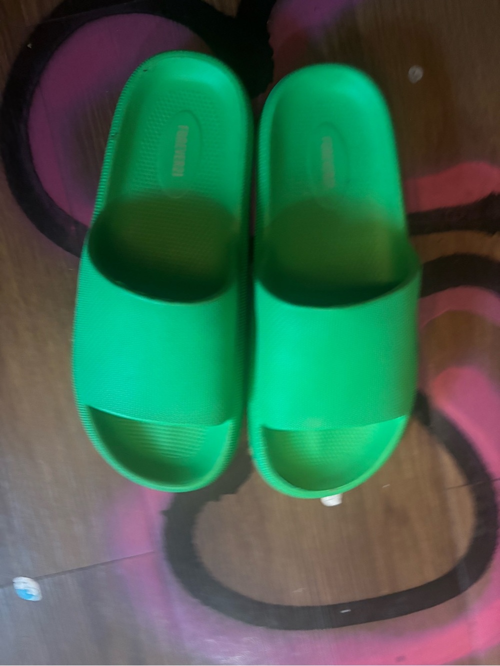 Green Women's Slide Sandals - Comfortable Lightweight Slippers
